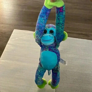 ❤️2/$20❤️[19”]Fiesta Blue/ Green Monkey Plush Stuffed  Animal Scribbleeze.